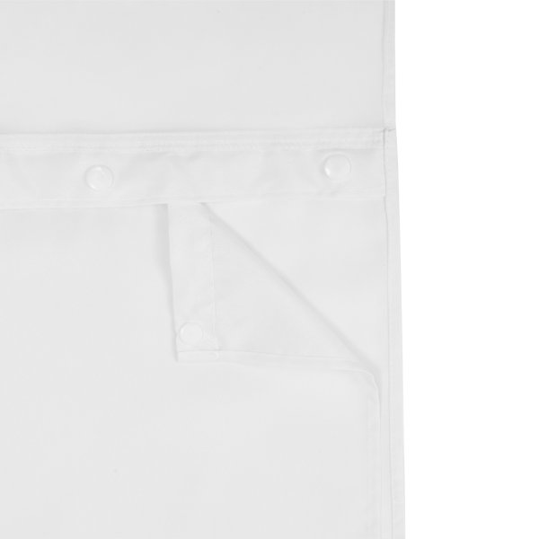 Ebern Designs Lurean Striped Polyester Shower Curtain With SnapIn